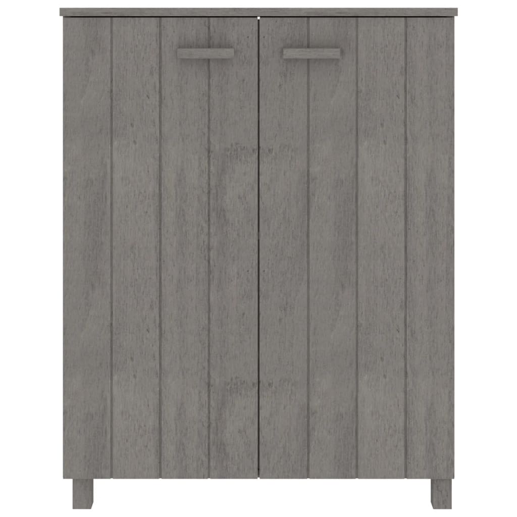 Skoställ Grå Skoskåp HAMAR ljusgrå 85x40x108 cm massiv furu