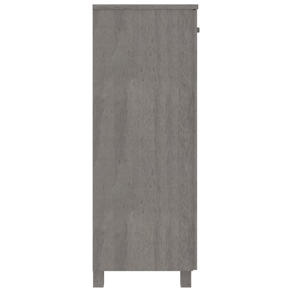 Skoställ Grå Skoskåp HAMAR ljusgrå 85x40x108 cm massiv furu