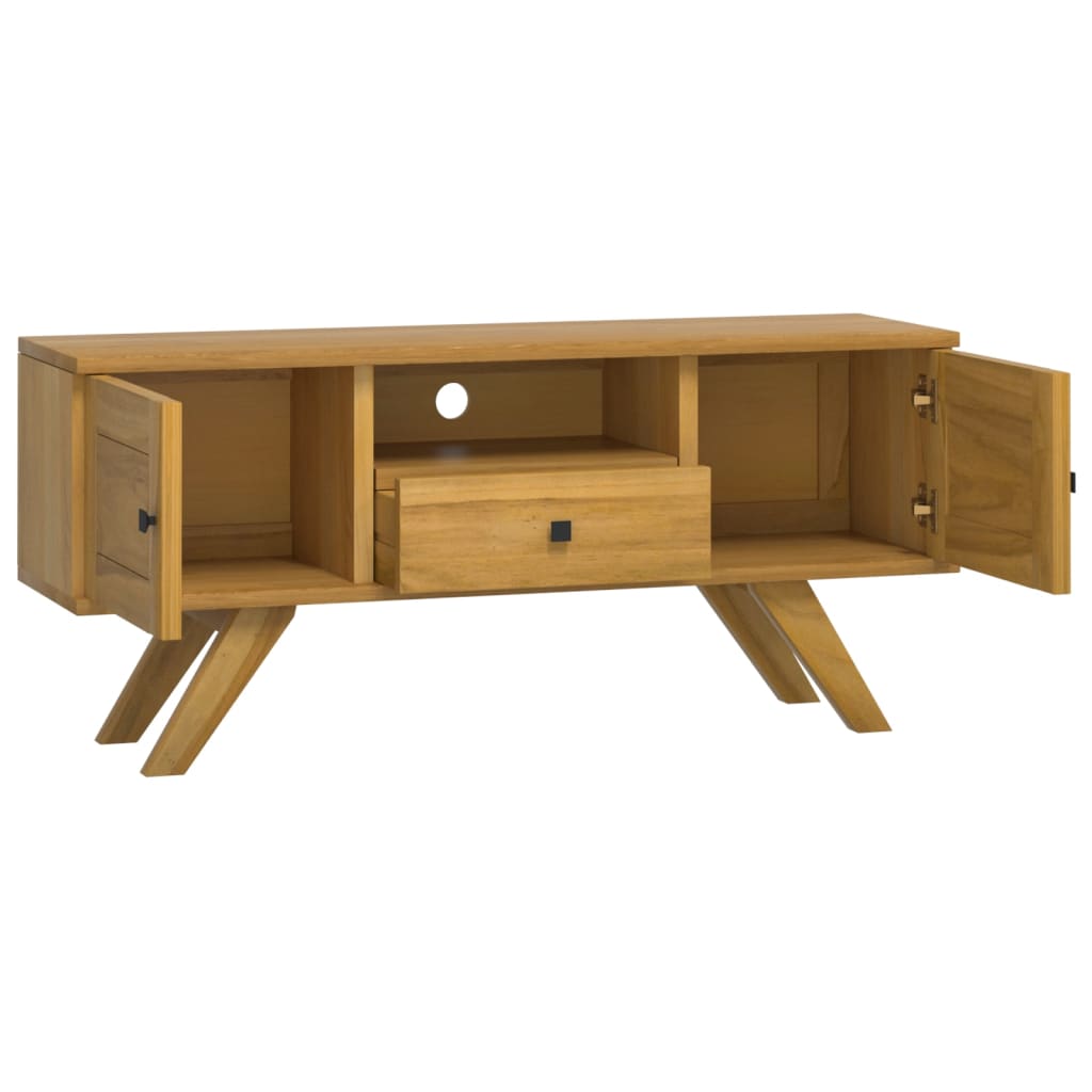 Tv-bänk 110x30x50 cm massiv teak
