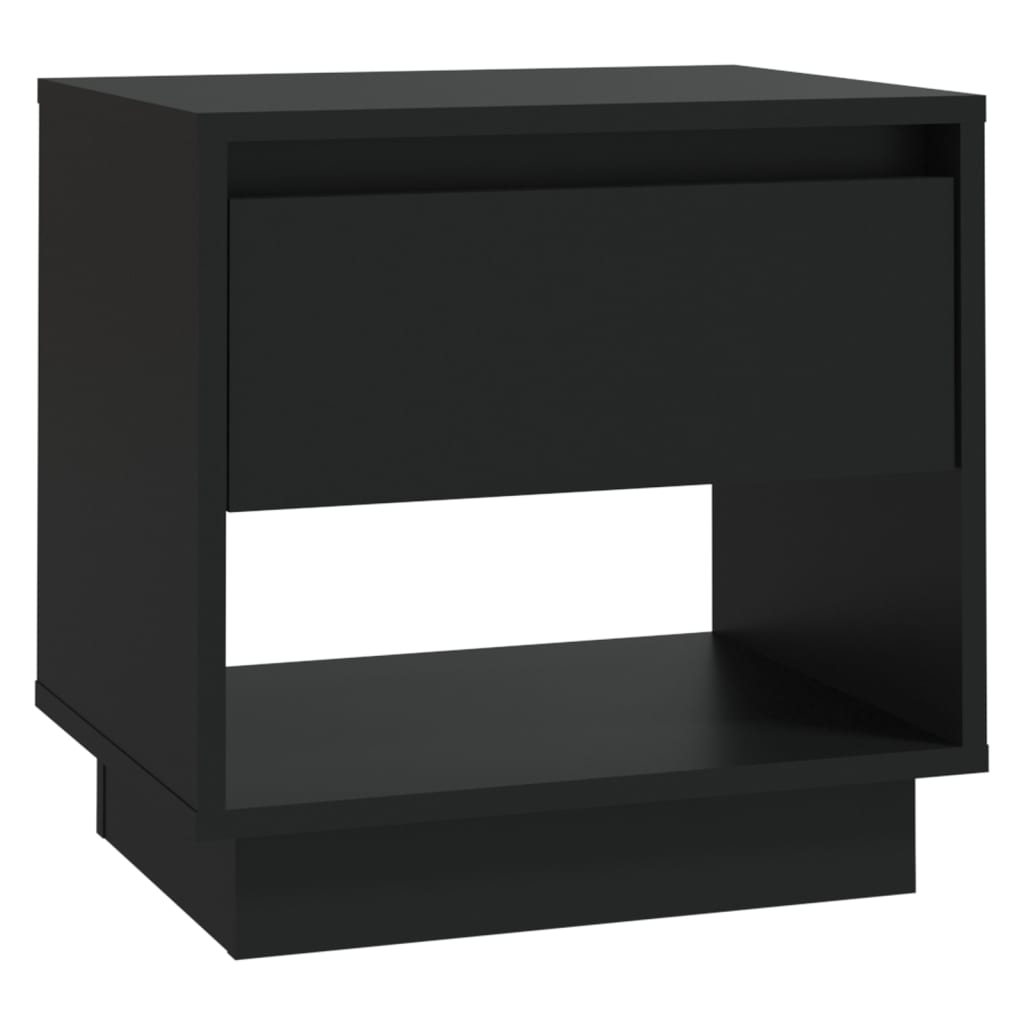 Sängbord svart 2 st 45x34x44 cm konstruerat trä