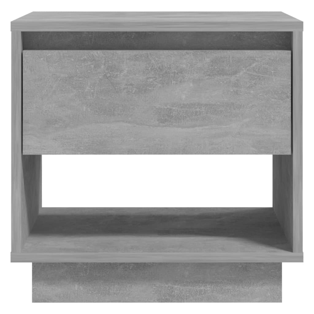 Sängbord betonggrå 2 st 45x34x44 cm konstruerat trä