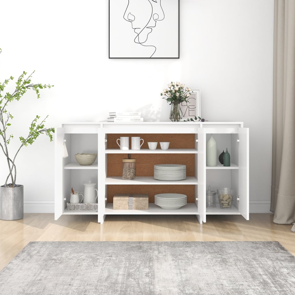 Skänk Vit 135x41x75 cm