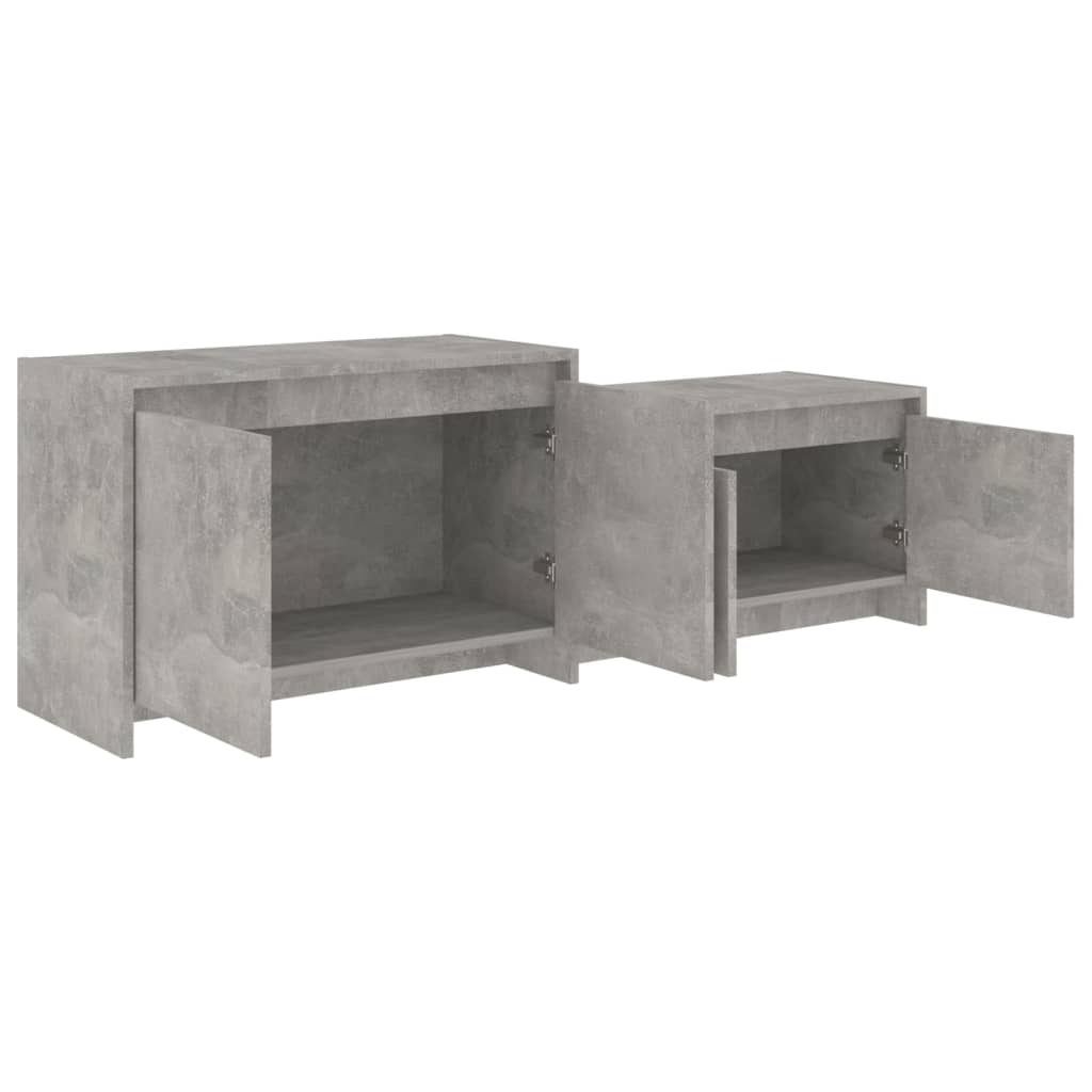 Tv-bänk Betonggrå 146,5x35x50 cm