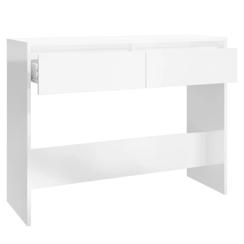 Avlastningsbord Konsollbord Högglans Vit 100x35x76,5 cm