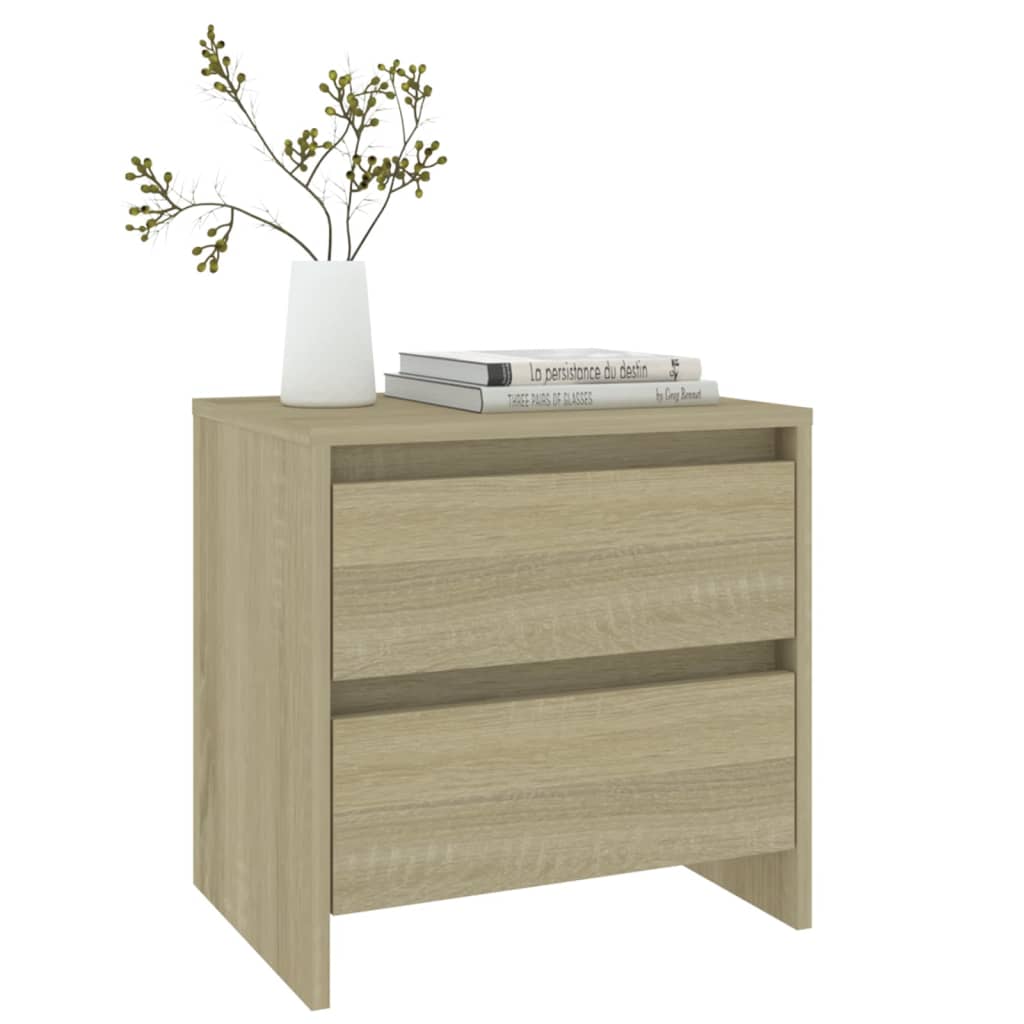 Sängbord 2 st sonoma-ek 45x34,5x44,5 cm konstruerat trä