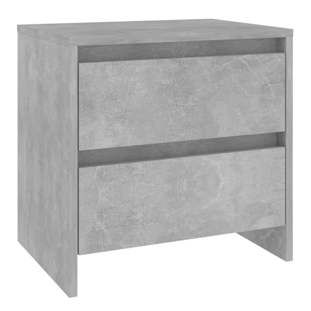 Sängbord 2 st betonggrå 45x34,5x44,5 cm konstruerat trä
