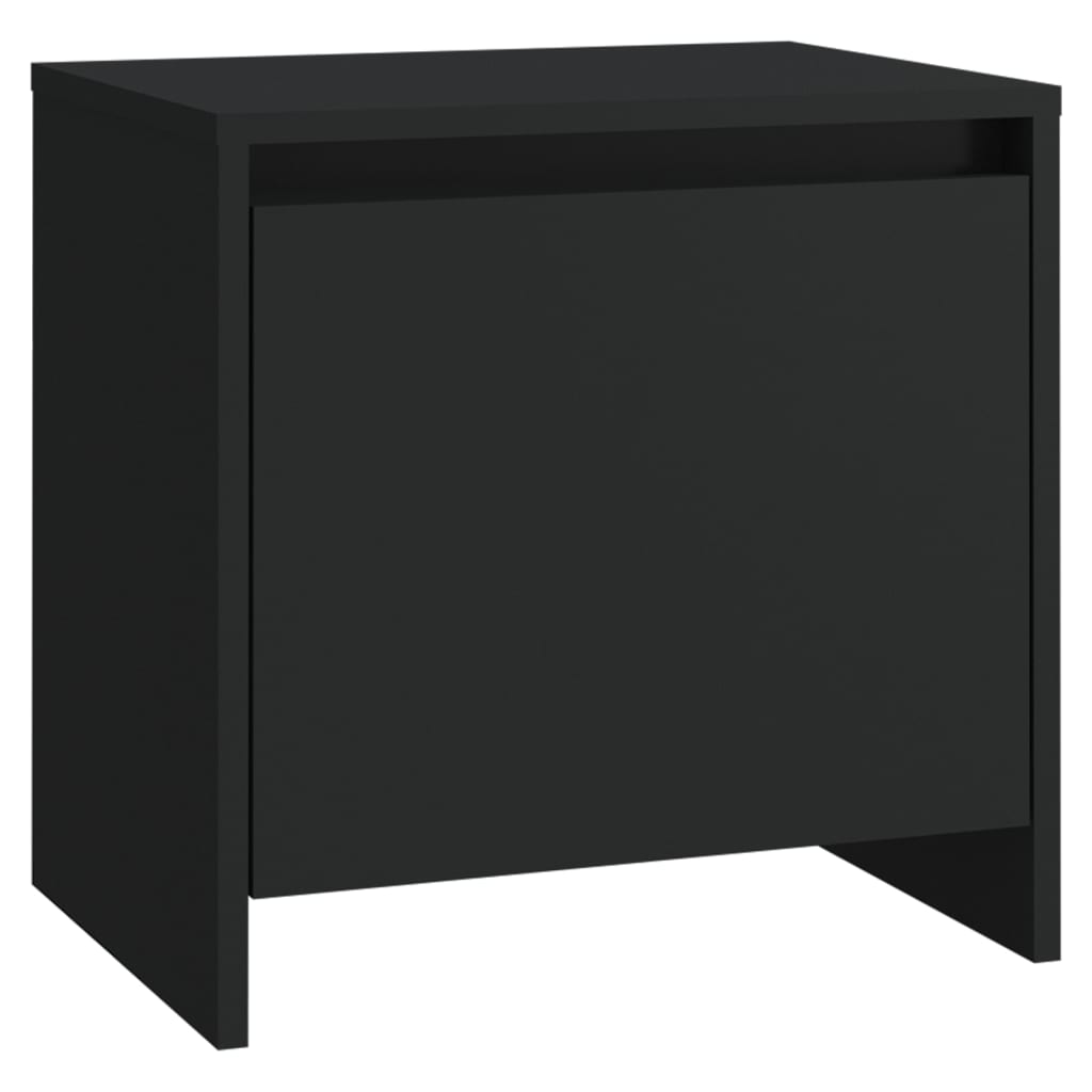 Sängbord 2 st svart 45x34x44,5 cm konstruerat trä
