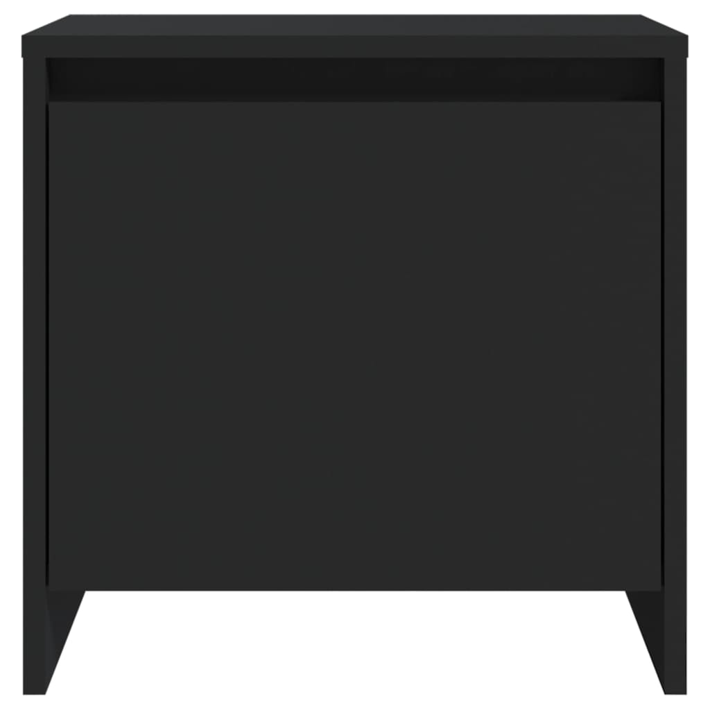 Sängbord 2 st svart 45x34x44,5 cm konstruerat trä