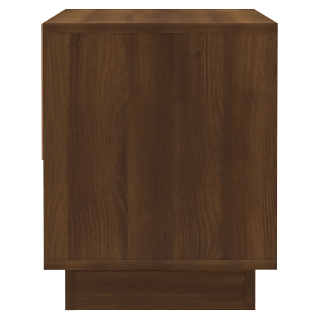 Sängbord 2 st brun ek 45x34x44 cm konstruerat trä