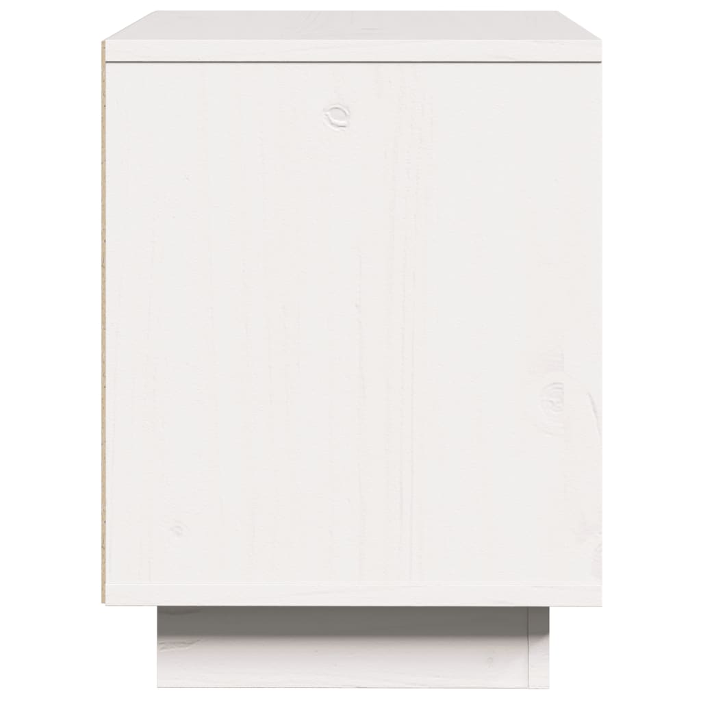 Sängbord 2 st vit 40x30x40 cm massiv furu