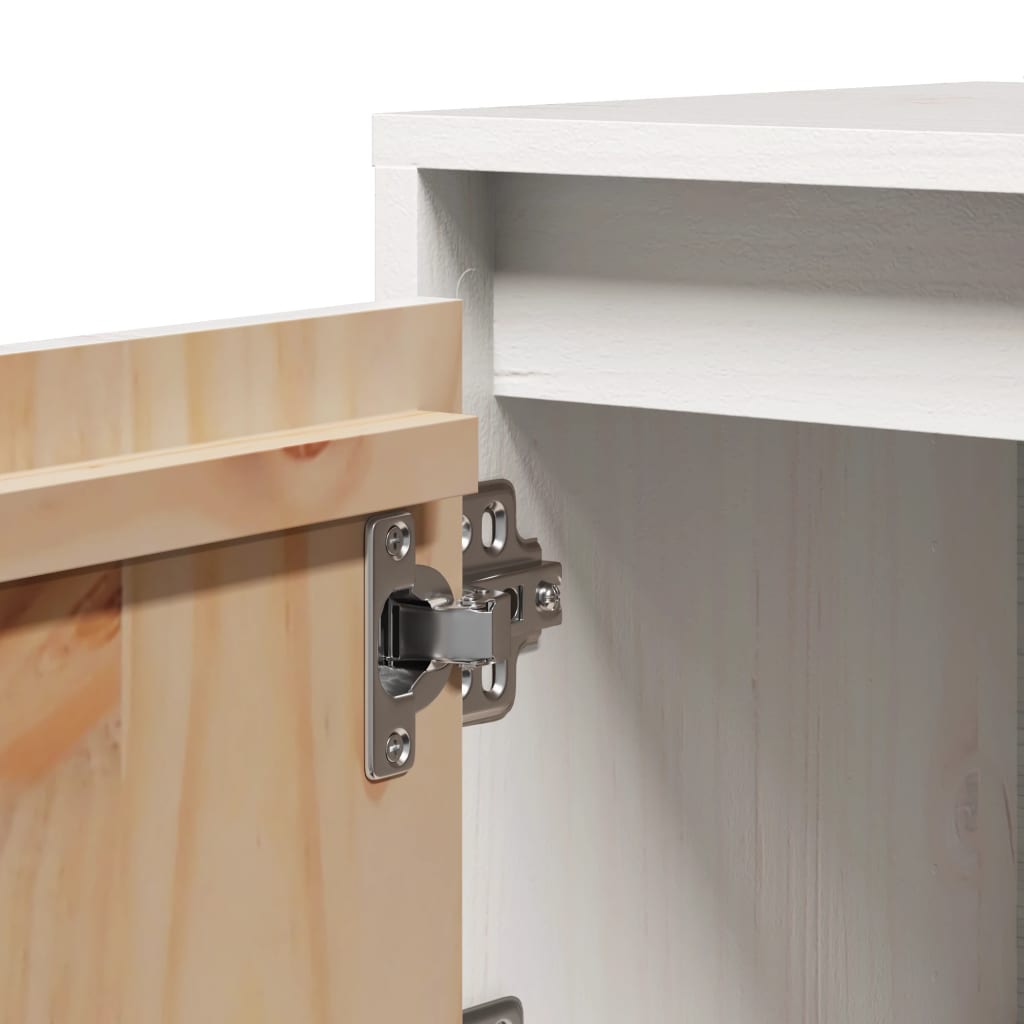 Sängbord 2 st vit 40x30x40 cm massiv furu