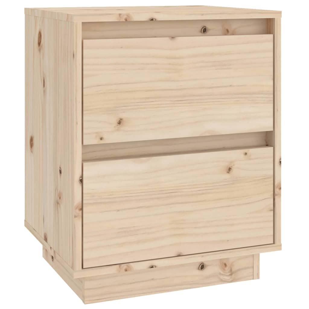 Sängbord 2 st 40x35x50 cm massiv furu