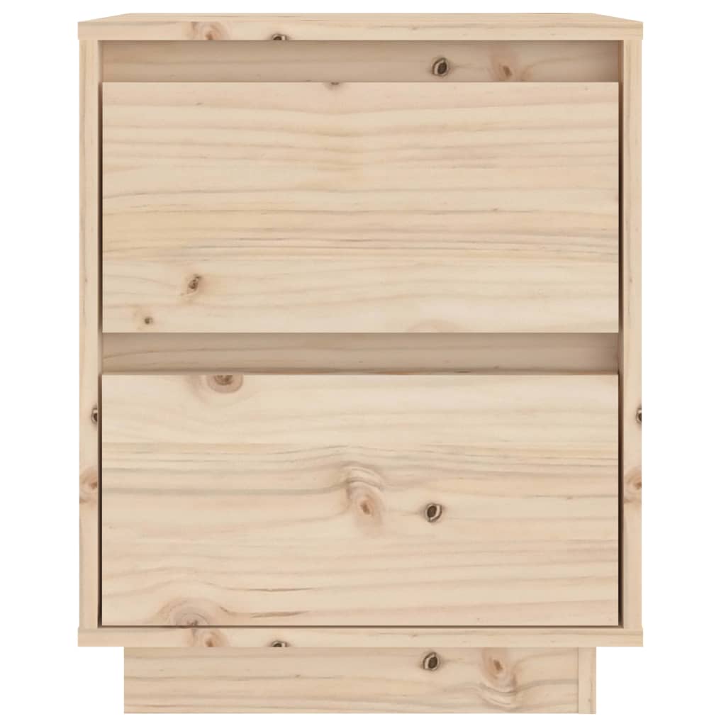 Sängbord 2 st 40x35x50 cm massiv furu