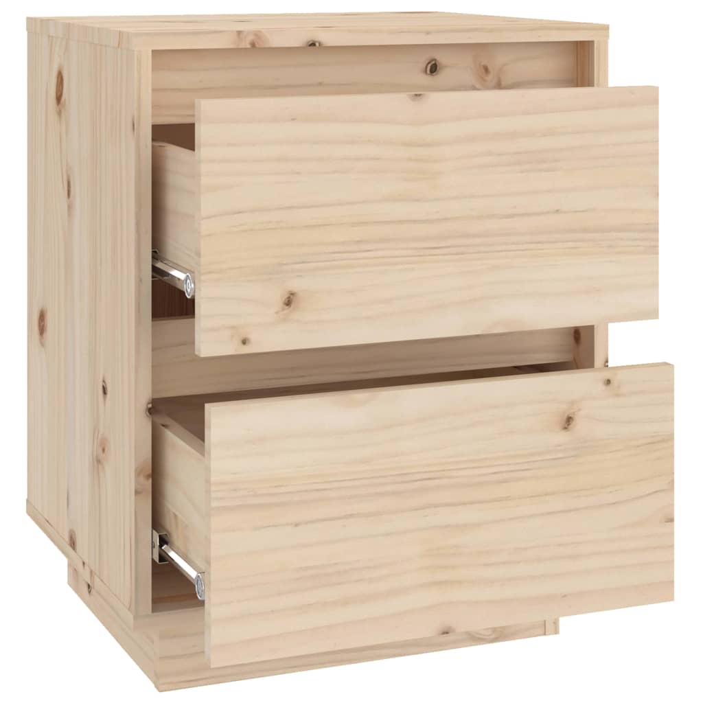 Sängbord 2 st 40x35x50 cm massiv furu
