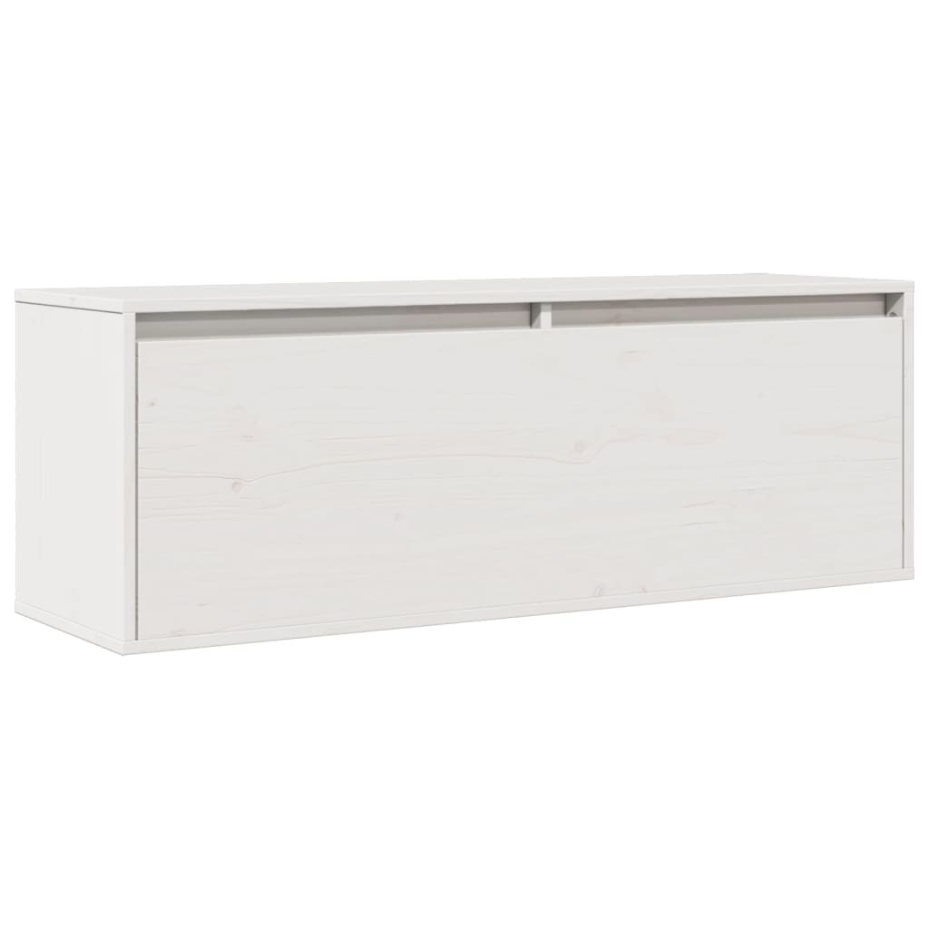 Väggskåp Vit 100x30x35 cm massiv furu