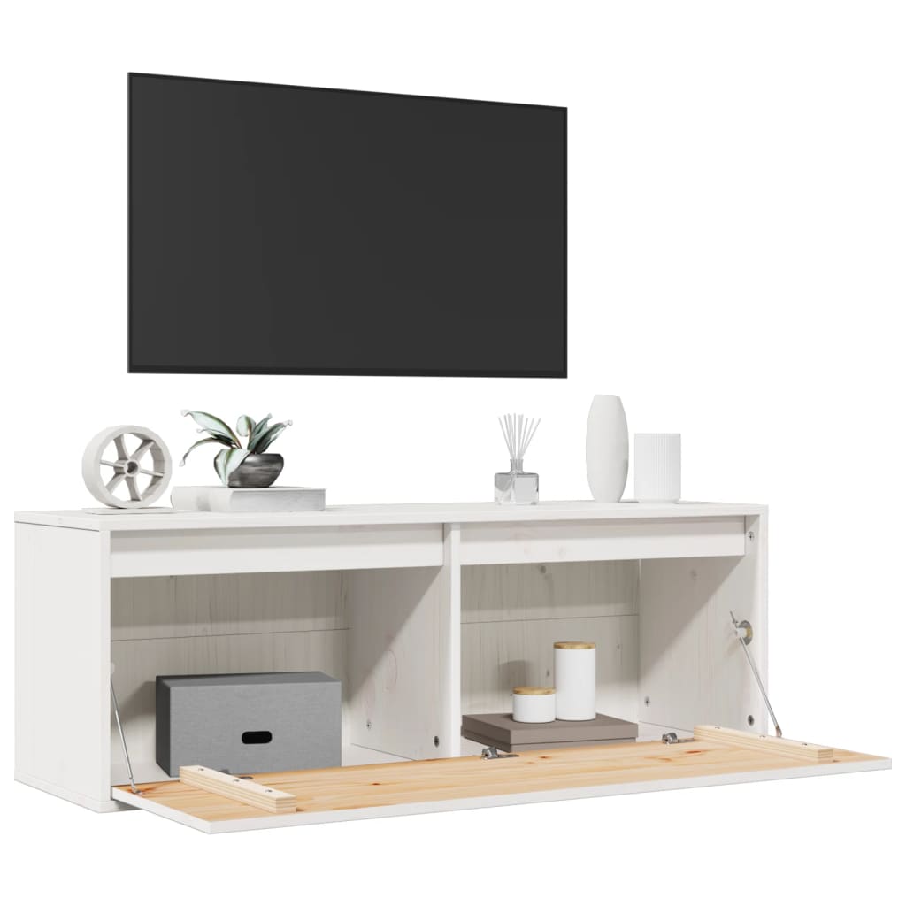 Väggskåp Vit 100x30x35 cm massiv furu