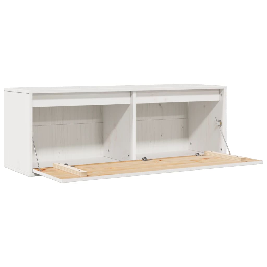 Väggskåp Vit 100x30x35 cm massiv furu