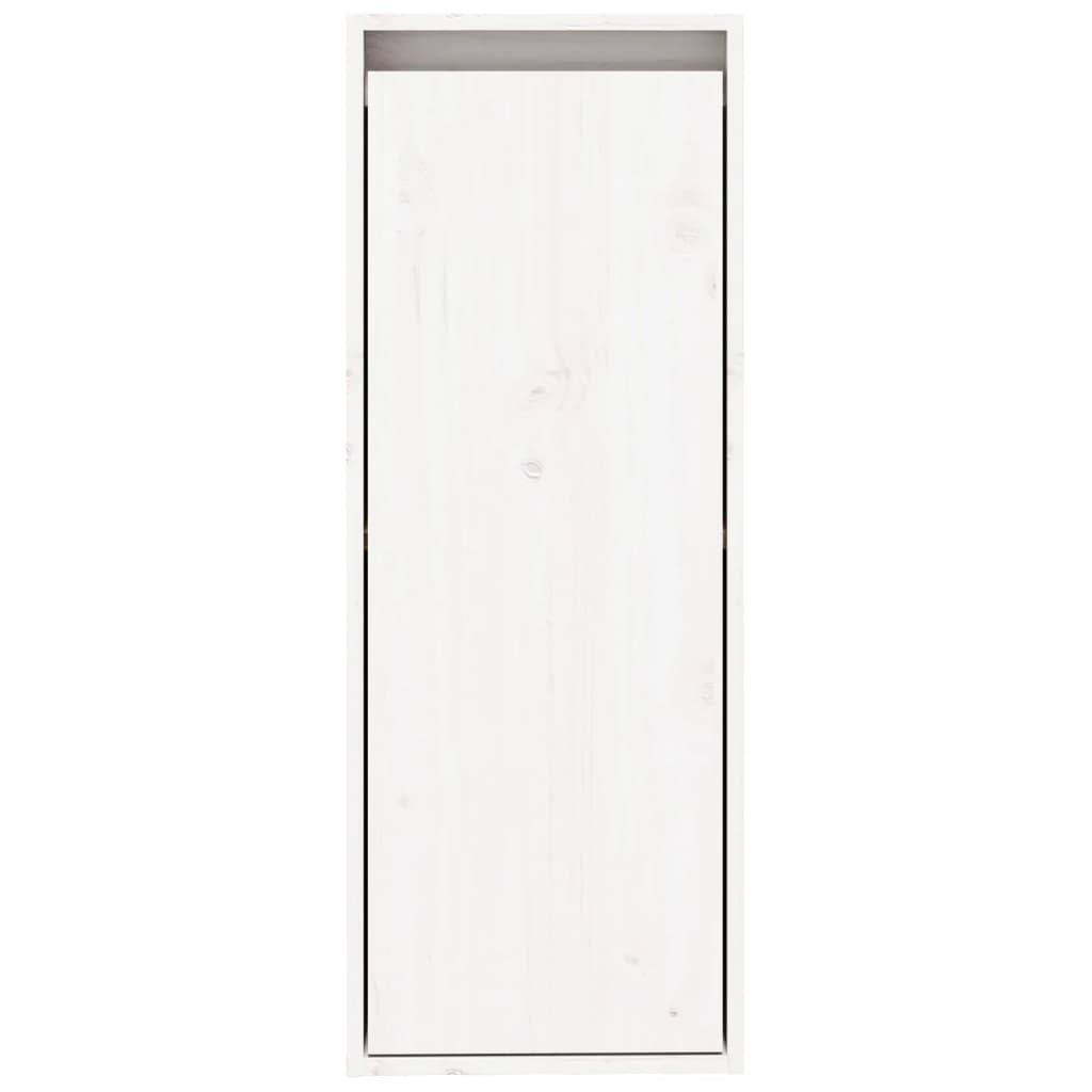 Väggskåp Vit 2 st 30x30x80 cm massiv furu