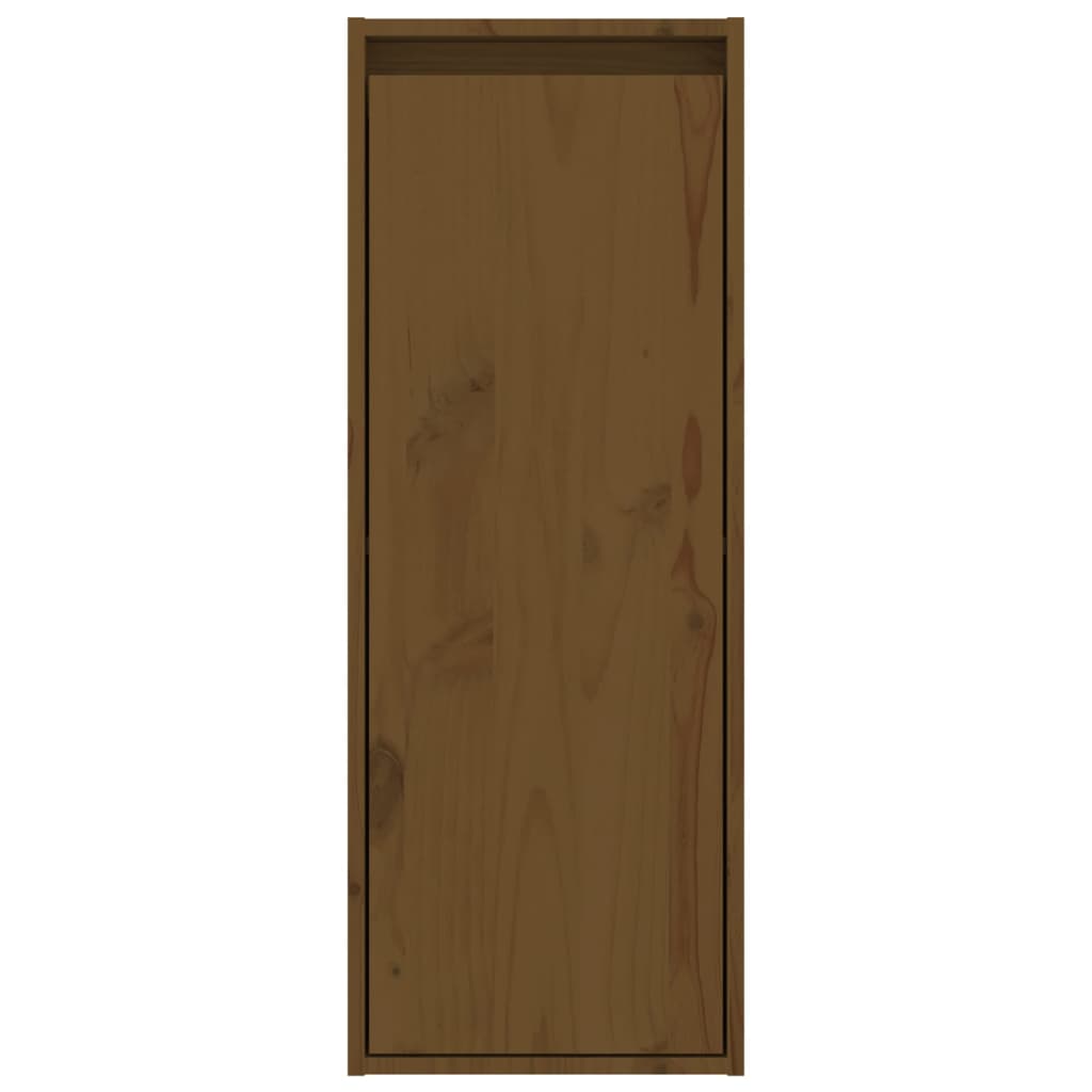 Väggskåp Honungsbrun 2 st 30x30x80 cm massiv furu