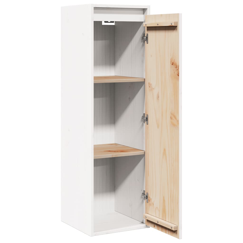 Väggskåp Vit 2 st 30x30x100 cm massiv furu