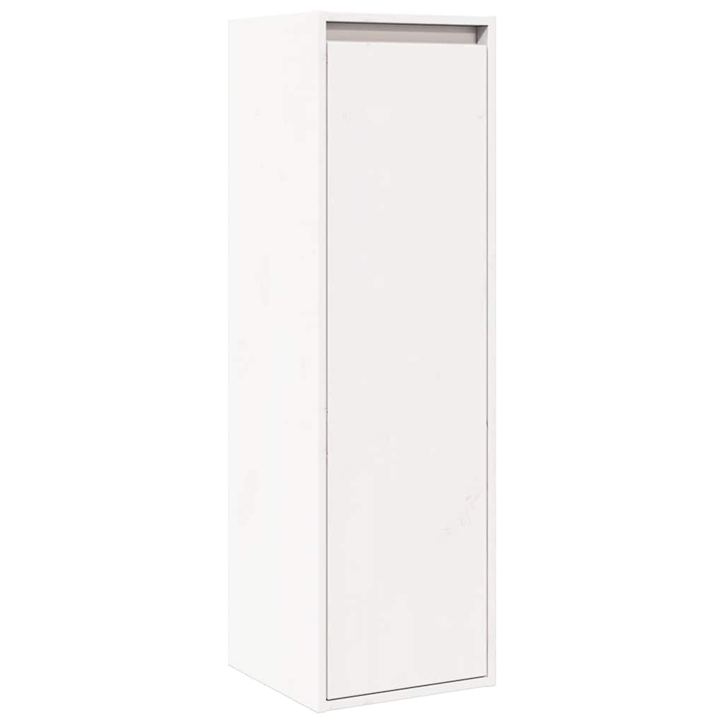 Väggskåp Vit 2 st 30x30x100 cm massiv furu