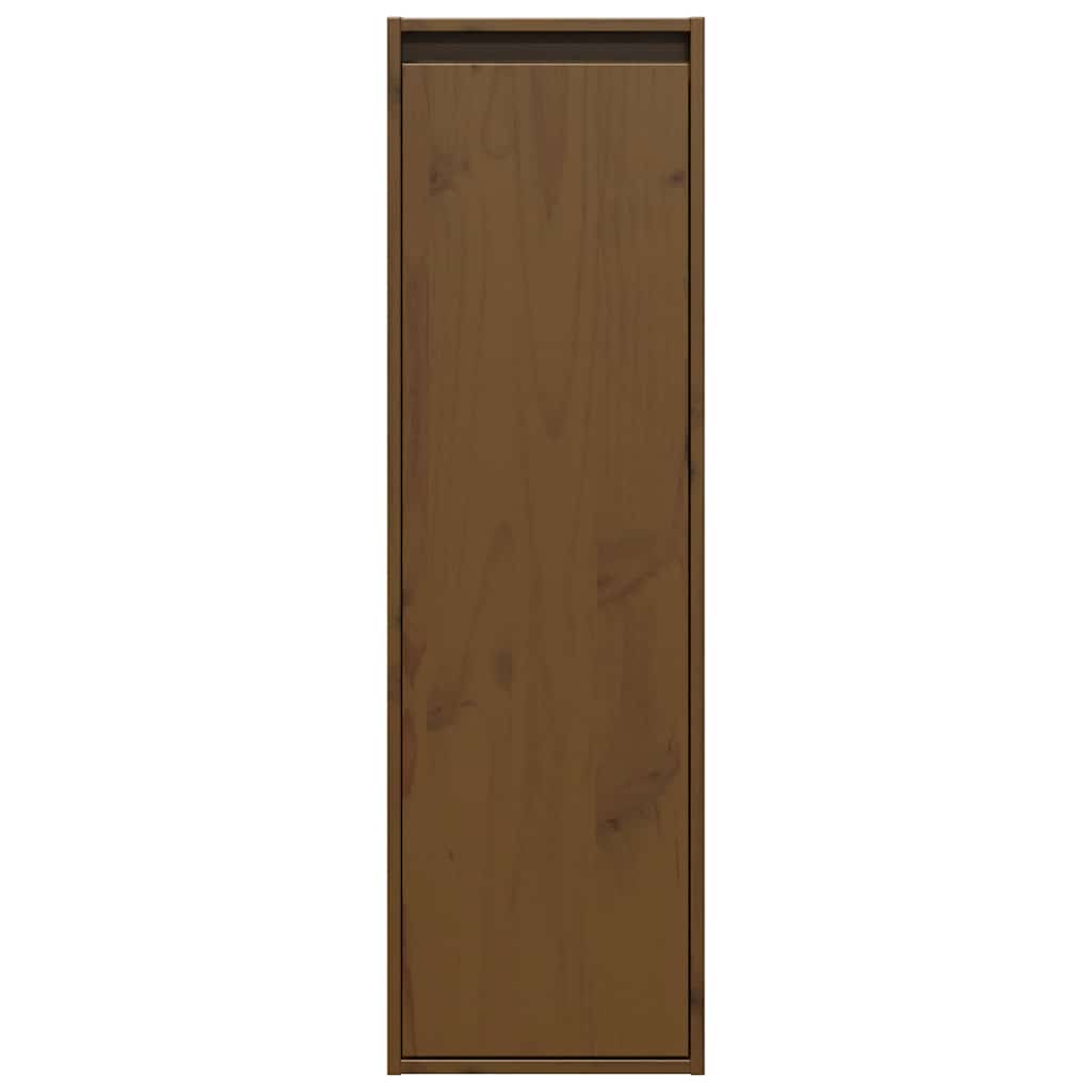 Väggskåp Honungsbrun 2 st 30x30x100 cm massiv furu
