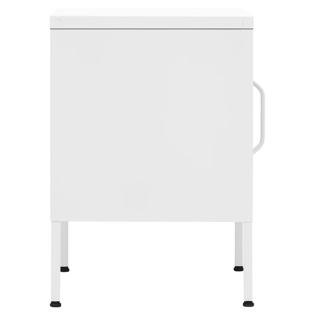 Sängbord 2 st vit 35x35x51 cm stål