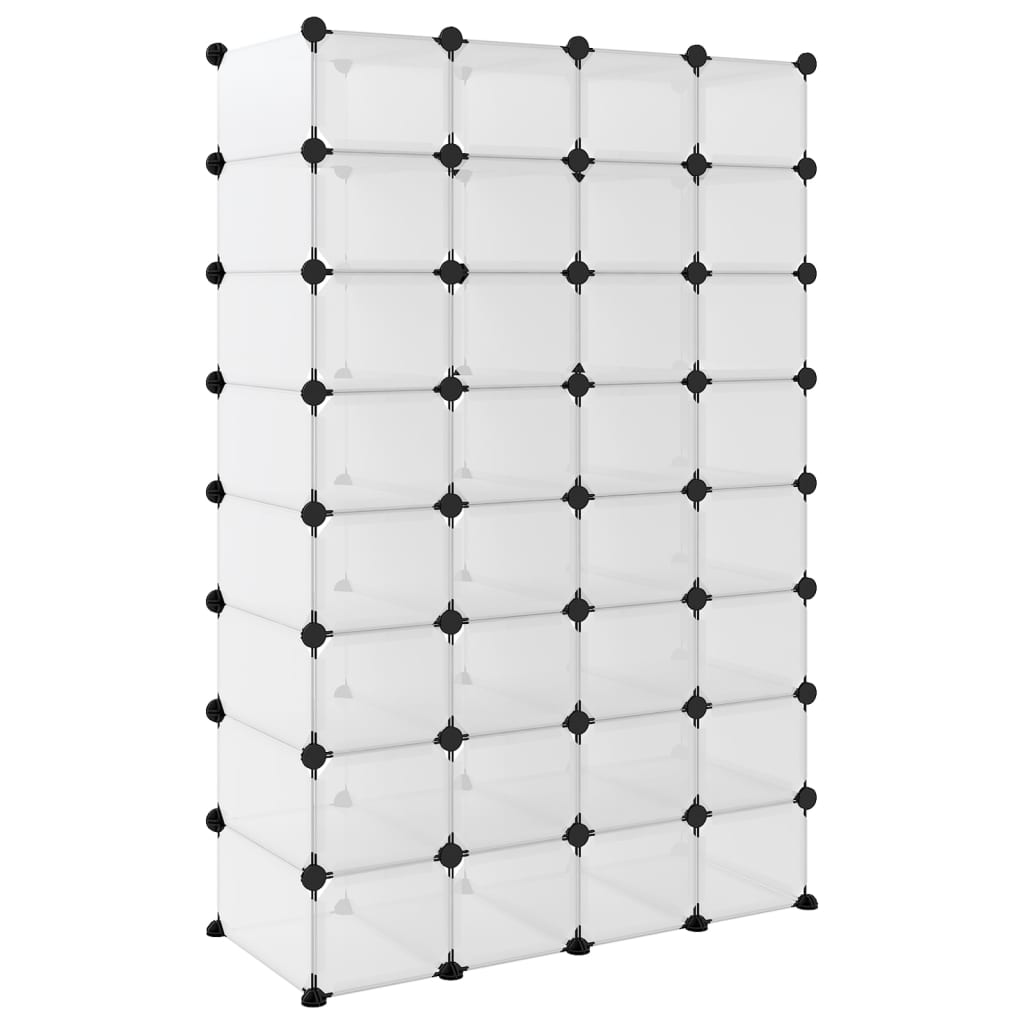 Skoställ DIV. Skohylla transparent 93x36,5x140 cm PP