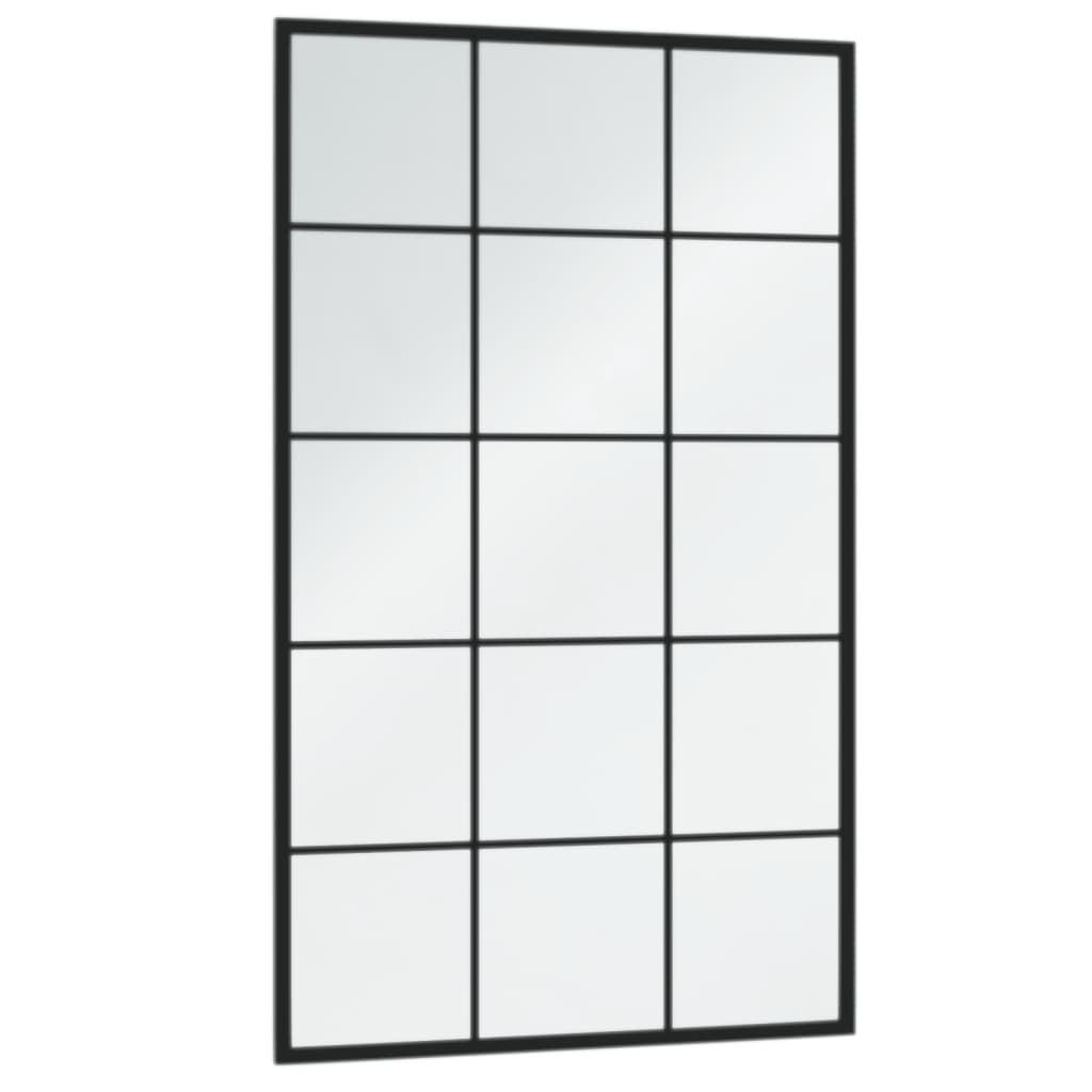 Väggspegel Svart 100x60 cm metall