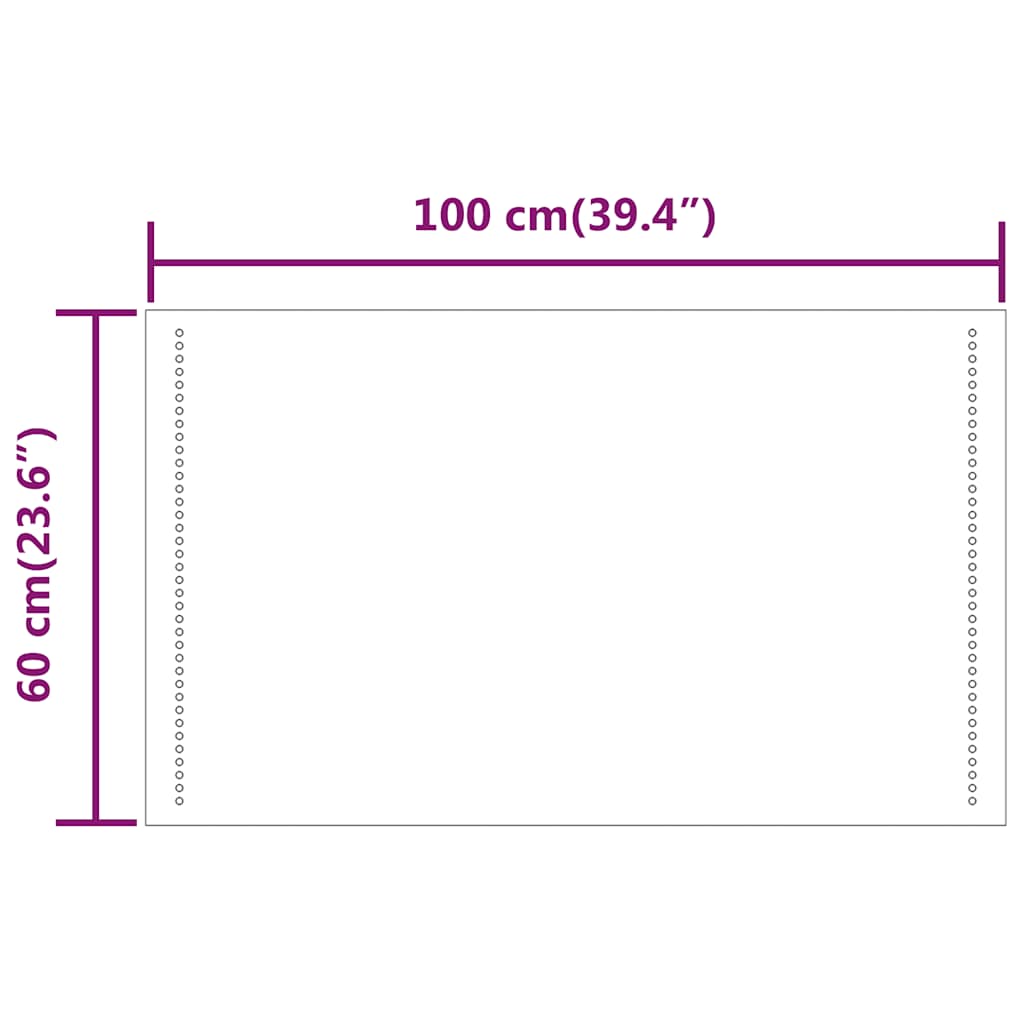 Badrumsspegel LED 100x60 cm