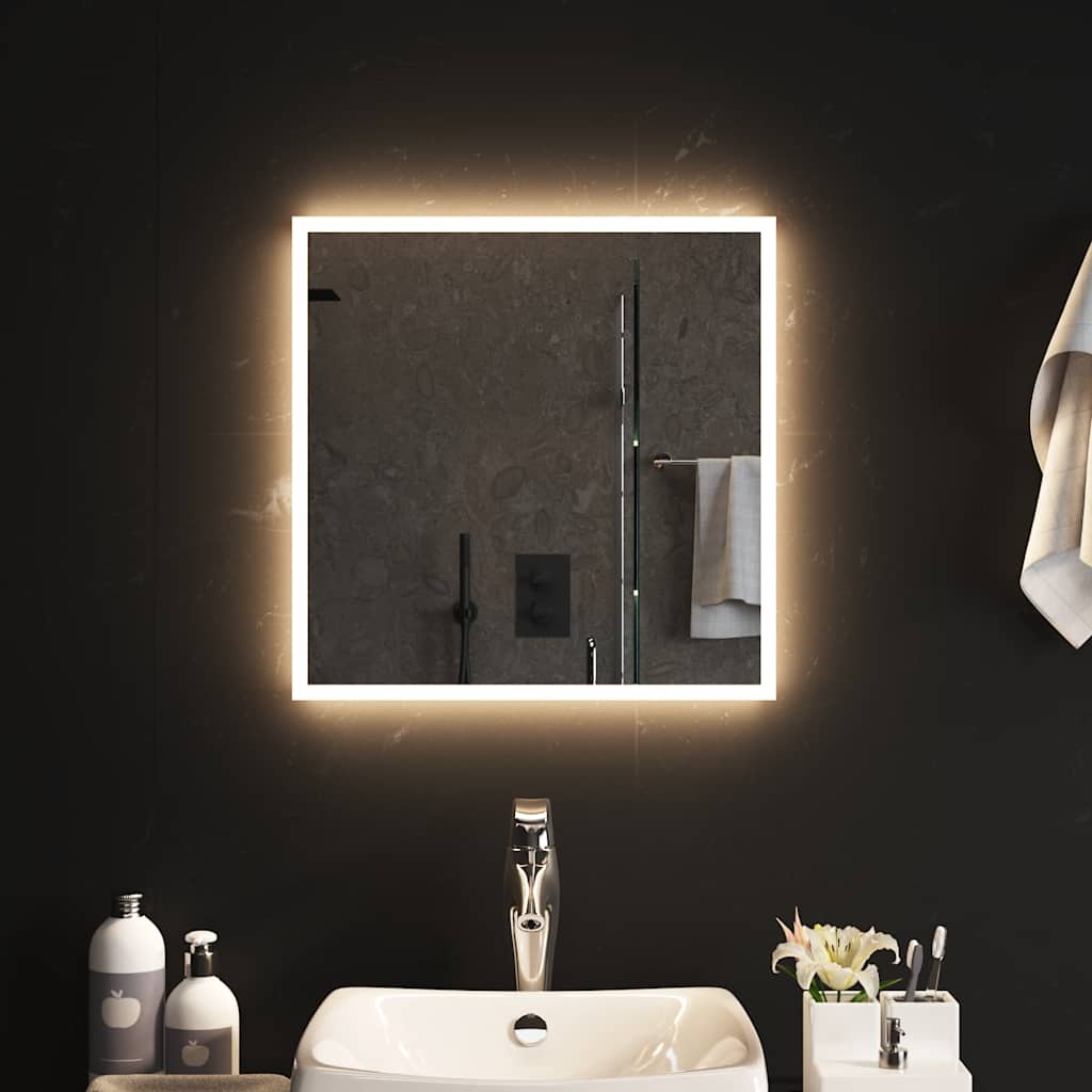 Badrumsspegel LED 50x50 cm