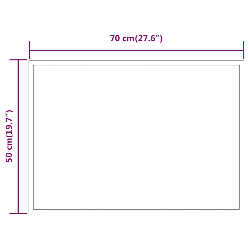 Badrumsspegel LED 70x50 cm