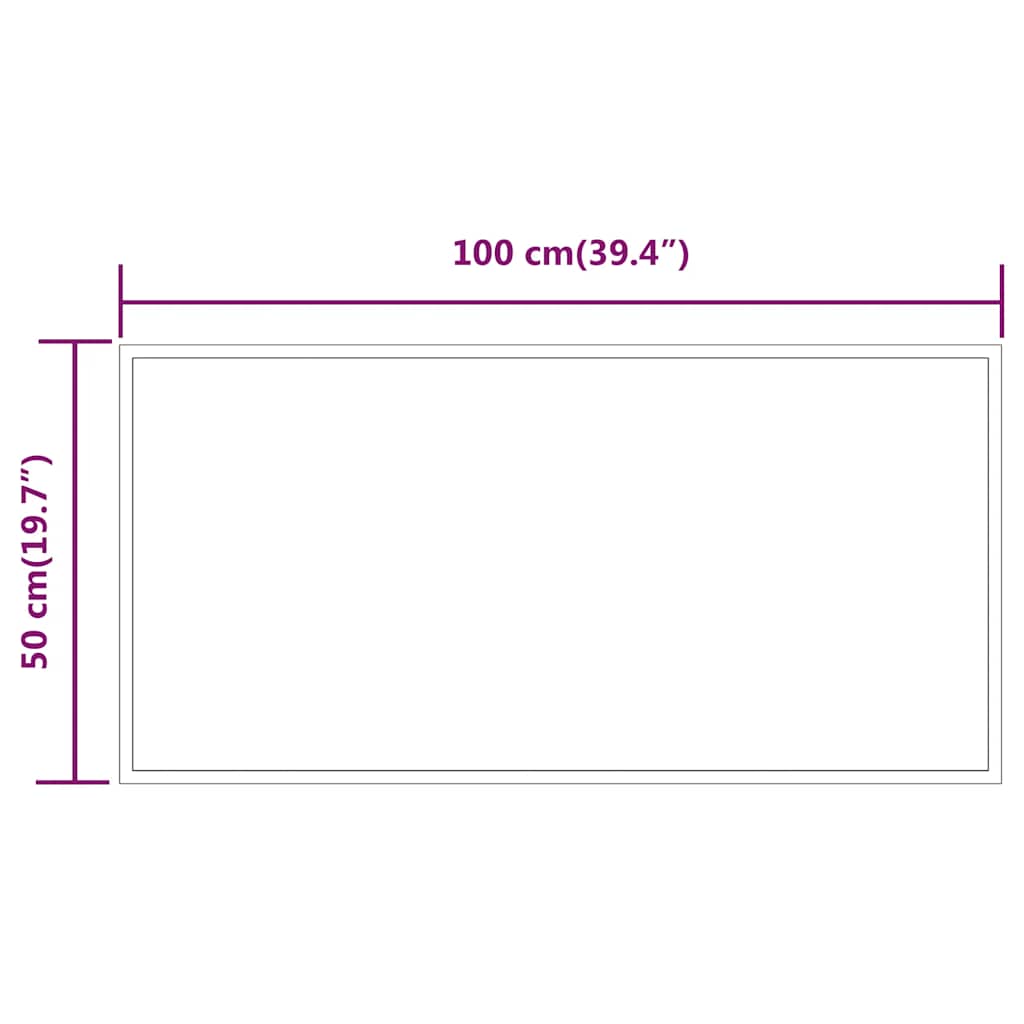 Badrumsspegel LED 100x50 cm