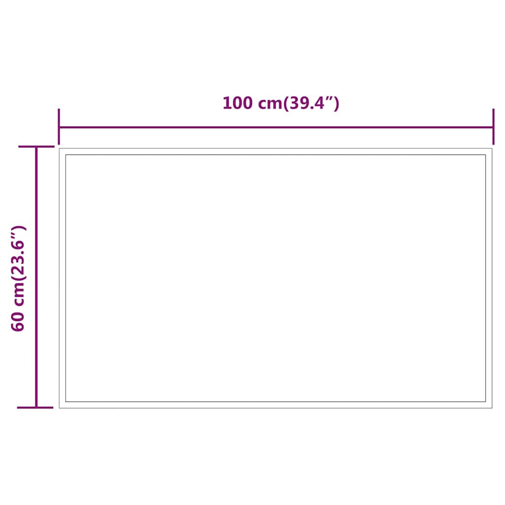 Badrumsspegel LED 100x60 cm