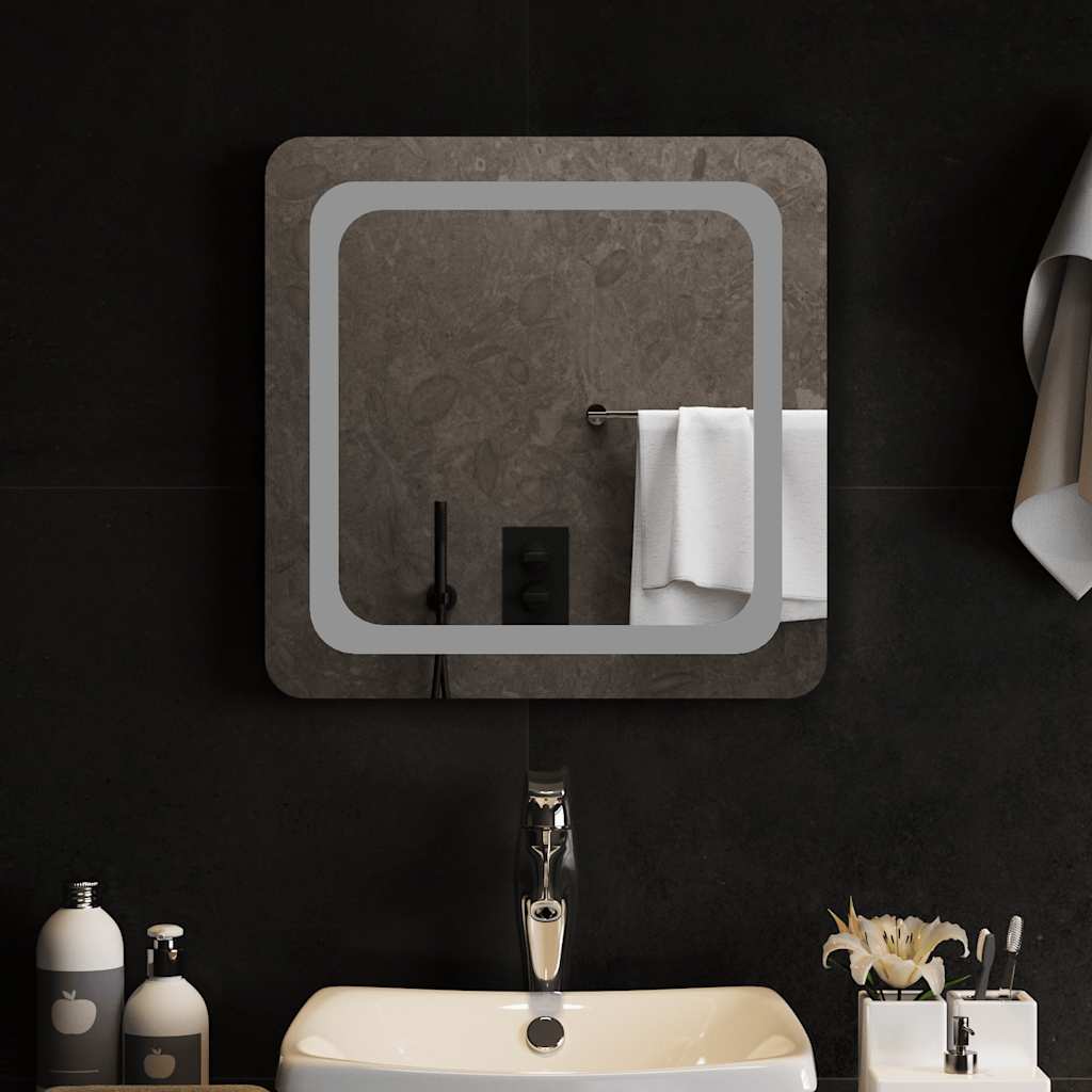 Badrumsspegel LED 50x50 cm