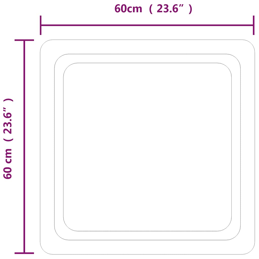 Badrumsspegel LED 60x60 cm