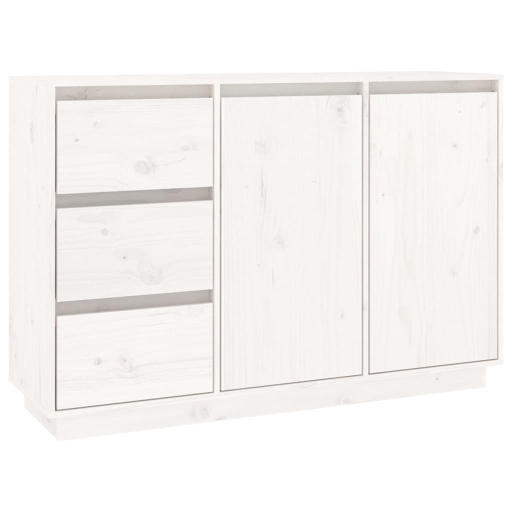 Skänk Vit 111x34x75 cm massiv furu