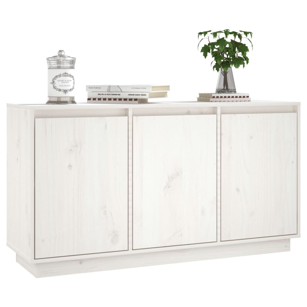 Skänk Vit 111x34x60 cm massiv furu