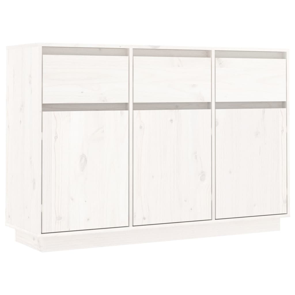 Skänk Vit 110x34x75 cm massiv furu