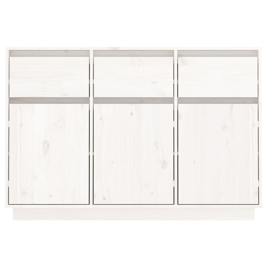 Skänk Vit 110x34x75 cm massiv furu