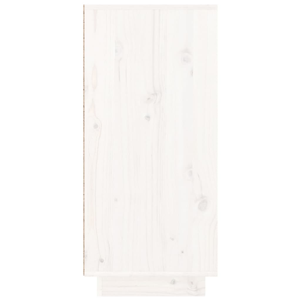 Skänk Vit 110x34x75 cm massiv furu