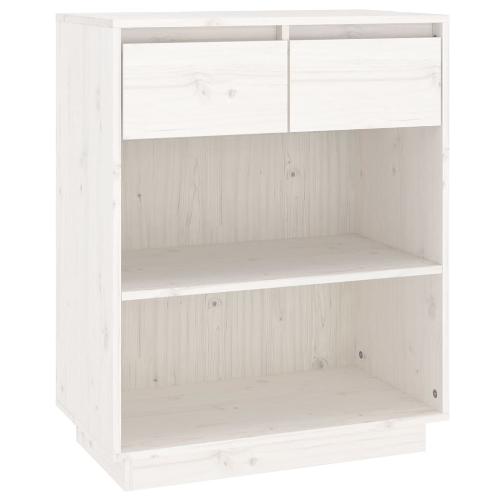 Avlastningsbord Konsollbord Vit 60x34x75 cm massiv furu