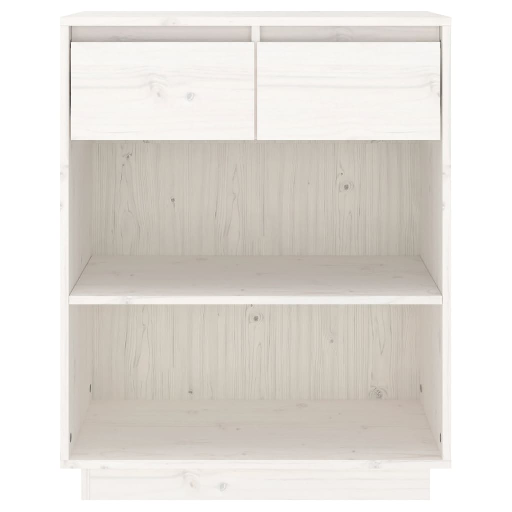 Avlastningsbord Konsollbord Vit 60x34x75 cm massiv furu