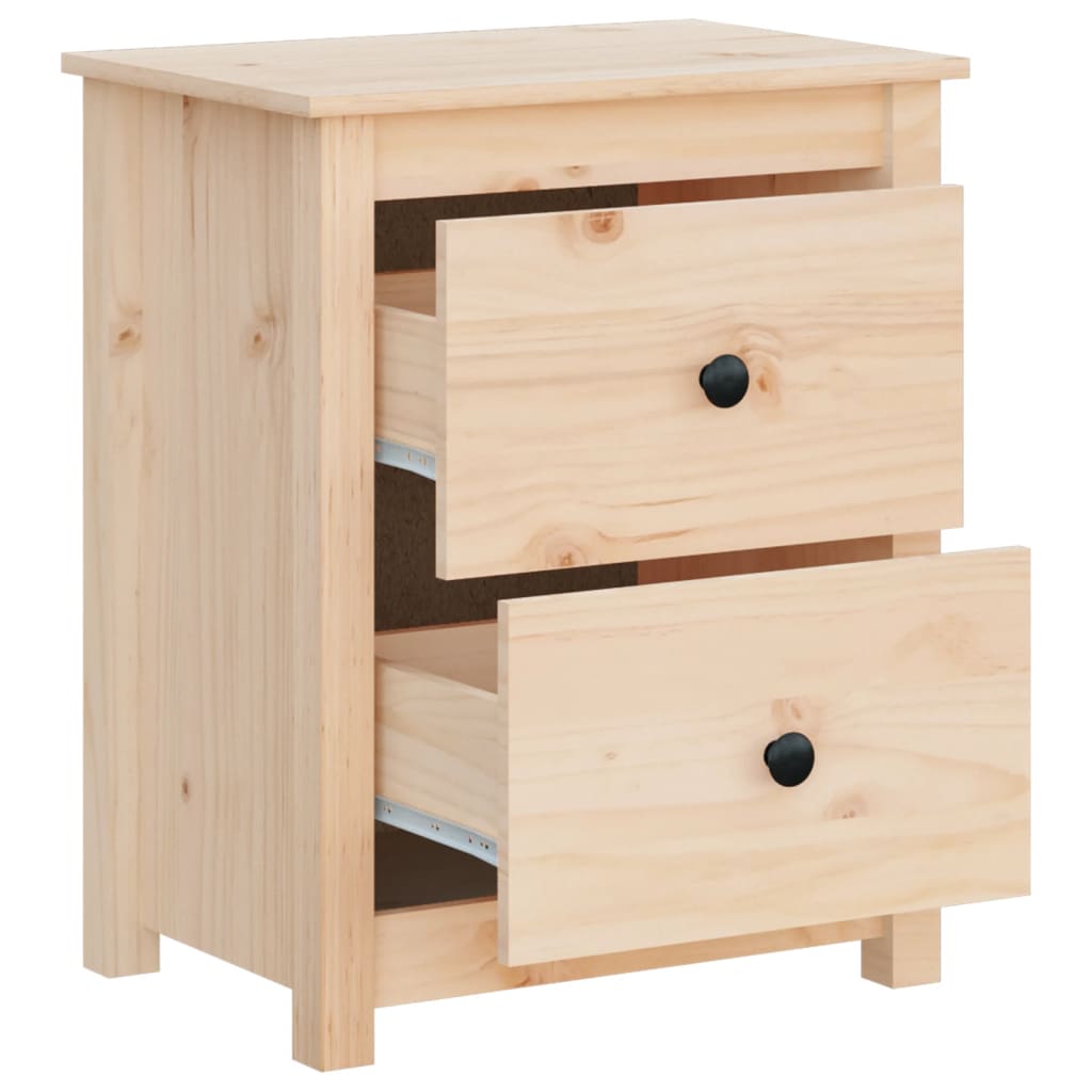 Sängbord 2 st 50x35x61,5 cm massiv furu