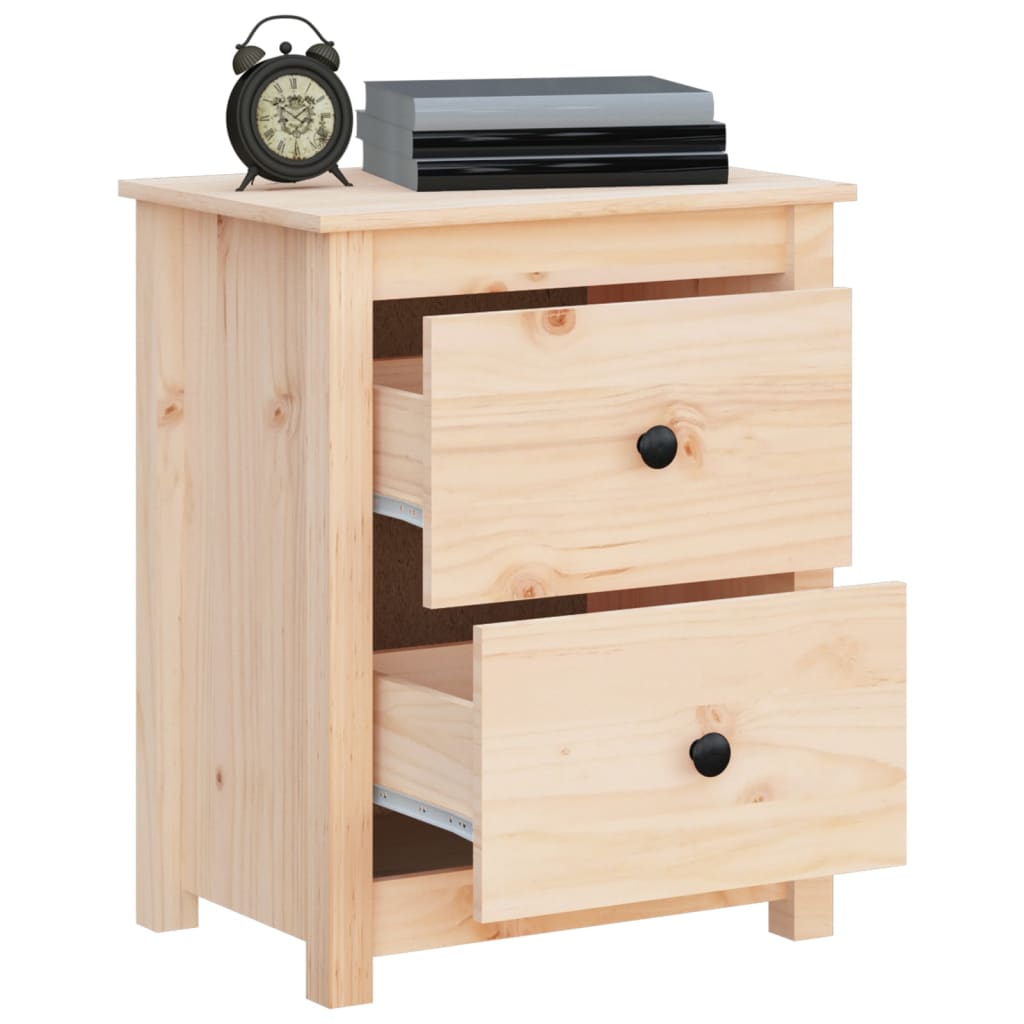 Sängbord 2 st 50x35x61,5 cm massiv furu