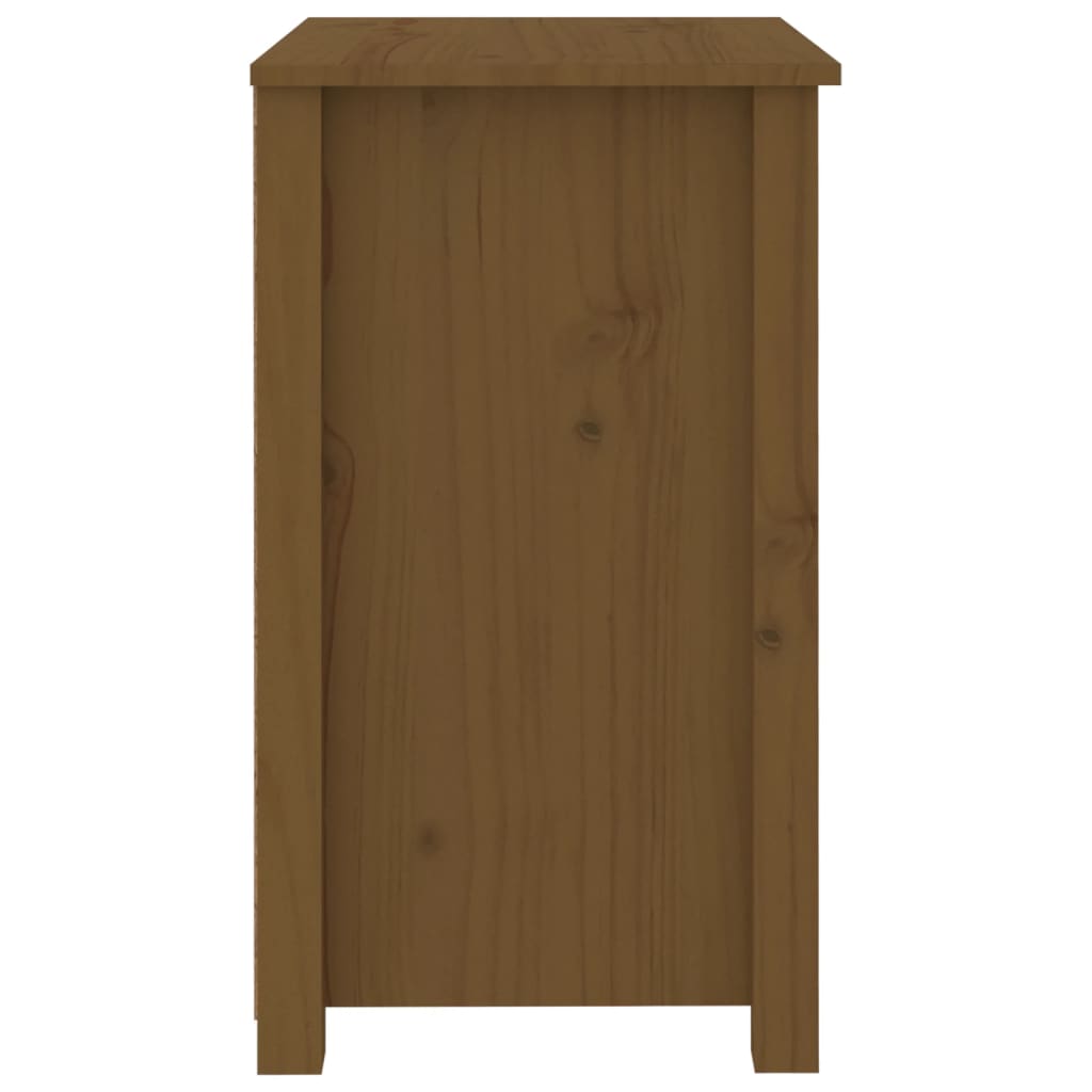 Sängbord 2 st honungsbrun 50x35x61,5 cm massiv furu