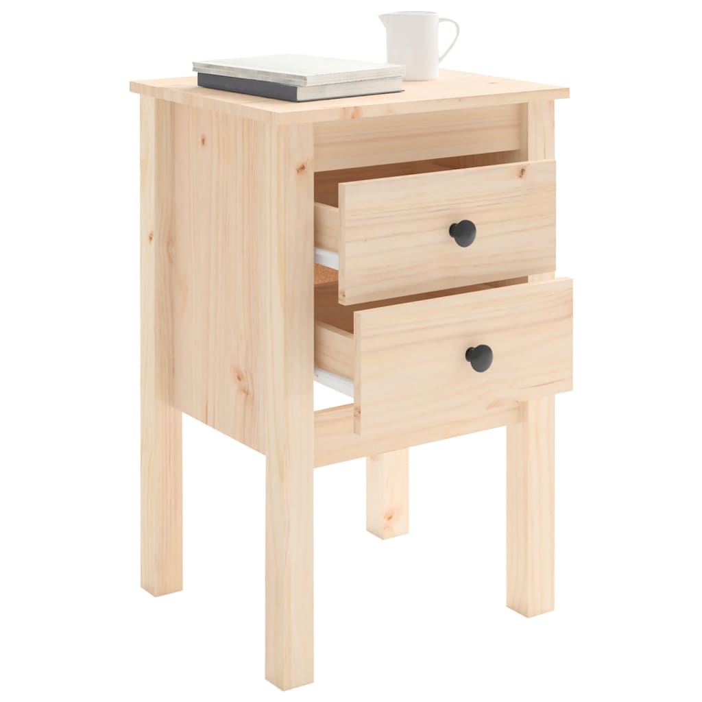 Sängbord 2 st 40x35x61,5 cm massiv furu