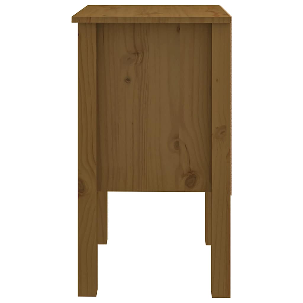 Sängbord 2 st honungsbrun 40x35x61,5 cm massiv furu