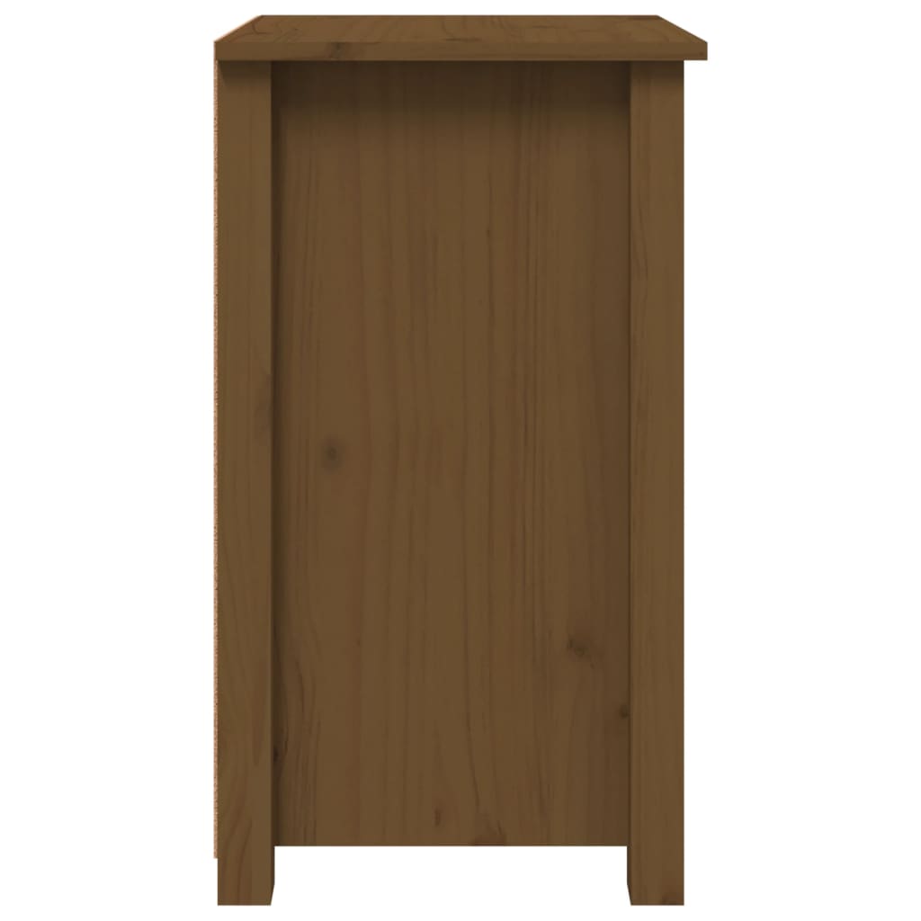 Sängbord 2 st honungsbrun 40x35x61,5 cm massiv furu