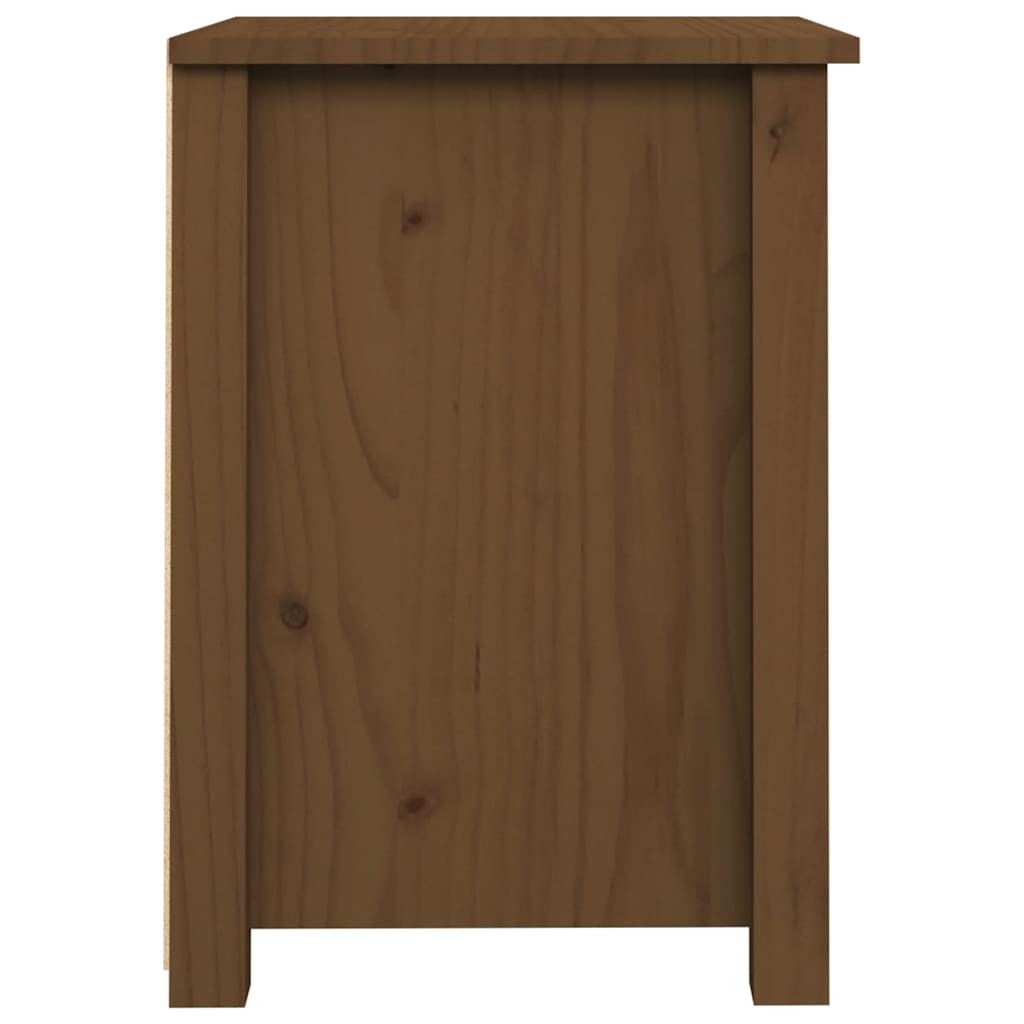 Sängbord 2 st honungsbrun 40x35x49 cm massiv furu